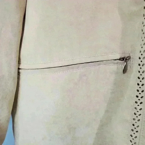 FEN NELLI Limited edition  camel lightweight faux suede jacket. Size 13/14 - Picture 5 of 16